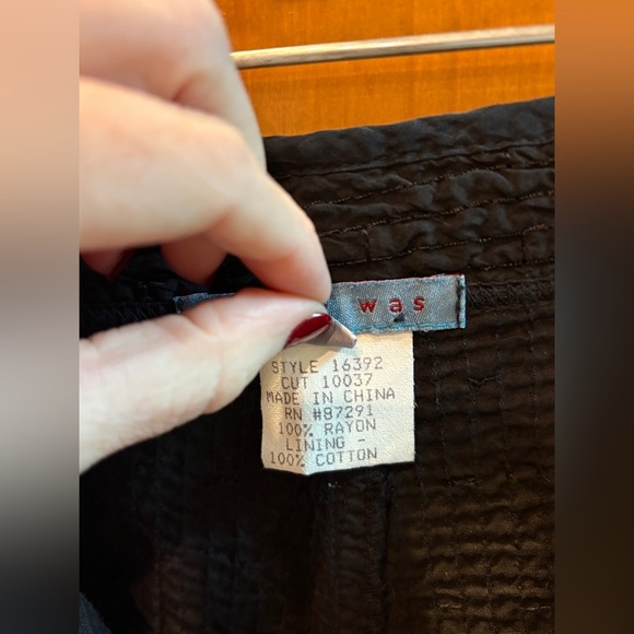 Johnny Was Women’s Black Seersucker Wide Leg Dress Pants Size XL - Picture 5 of 8